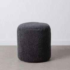 DKD Home Decor Pouffe Poliester Temno siva 45 x 45 x 45 cm Akril