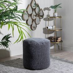 DKD Home Decor Pouffe Poliester Temno siva 45 x 45 x 45 cm Akril