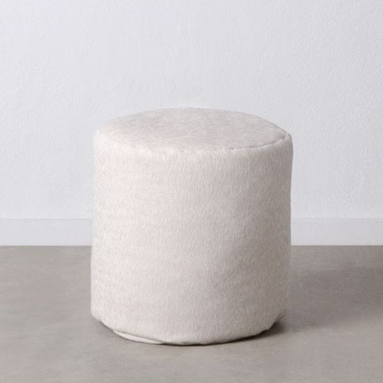 DKD Home Decor Pouffe Poliester Svetlo siva 45 x 45 x 45 cm Akril