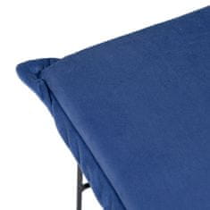 DKD Home Decor Pouffe Sintetična tkanina Modra kovina 40 x 40 x 35 cm
