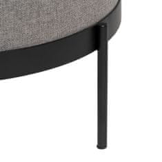 DKD Home Decor Pouffe 65 x 65 x 40 cm Sintetična tkanina Siva kovina