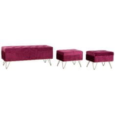 DKD Home Decor Klop DKD Home Decor 110 x 42 x 44 cm Kovina bordo