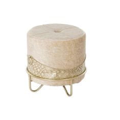 DKD Home Decor Naslon za noge DKD Home Decor Beige Golden Metal 43 x 43 x 43 cm