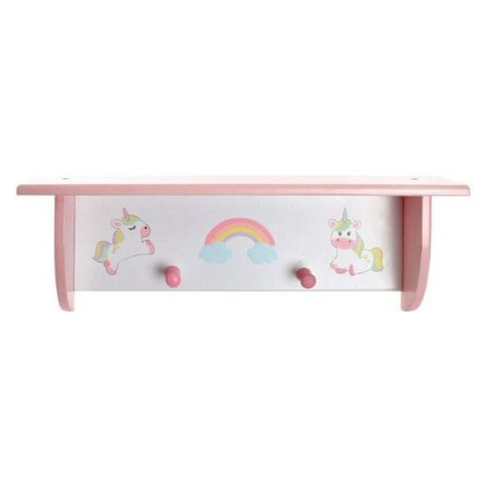 Miramarket Police DKD Home Decor Unicorn Roza Bela Les MDF (50 x 13 x 16,5 cm)