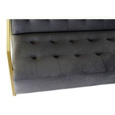 Miramarket Kavč DKD Home Decor Siva Poliester Kovina Zlat Glam (128 x 70 x 76 cm)