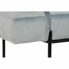 NEW Kotna sedežna garnitura DKD Home Decor Črna Nebesno modra Kovina 140 x 59 x 42 cm