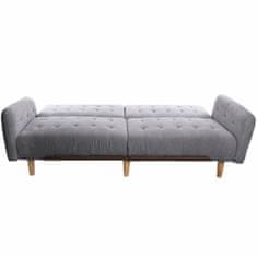 NEW Raztegljiv Kavč DKD Home Decor Siva Poliester Les Plastika Sodobna Scandi 190 x 75 x 75 cm