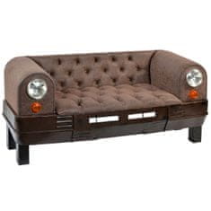 DKD Home Decor Kavč DKD Home Decor Brown Metal Car Modern Loft 160 x 62 x 75 cm