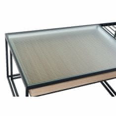 NEW Centralna Miza DKD Home Decor Črna Pisana Naraven Les Kovina Bambus Kristal 110 x 60 x 45 cm