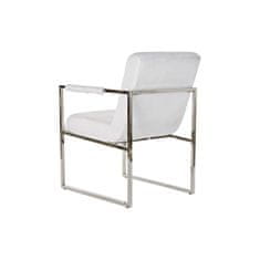 NEW Stol DKD Home Decor Poliester Jeklo Bela (56 x 68 x 92 cm)