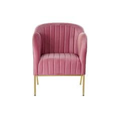 DKD Home Decor Fotelj DKD Home Decor 72 x 75 x 82 cm Pink Golden Metal