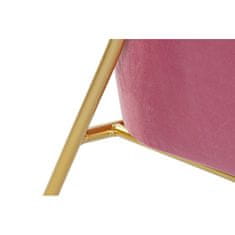 DKD Home Decor Fotelj DKD Home Decor 72 x 75 x 82 cm Pink Golden Metal