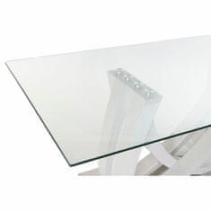 DKD Home Decor Jedilna miza DKD Home Decor Crystal Silver Transparent White MDF Wood (180 x 90 x 76 cm)