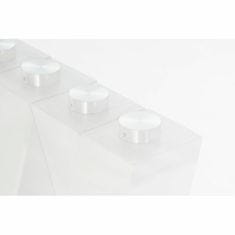 DKD Home Decor Jedilna miza DKD Home Decor Crystal Silver Transparent White MDF Wood (180 x 90 x 76 cm)