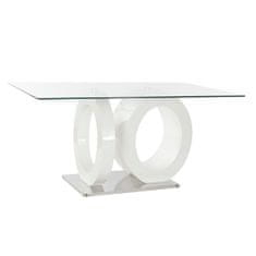 DKD Home Decor Jedilna miza DKD Home Decor Crystal Transparent White MDF Wood (160 x 90 x 75 cm)