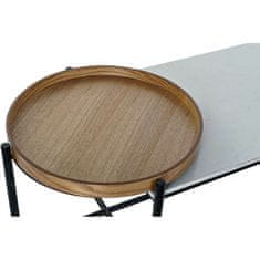 NEW Table DKD Home Decor Črna Kovina Les Rjava Bela Marmor (128 x 54 x 46 cm)