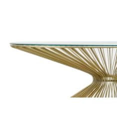 NEW Stranska miza DKD Home Decor Zlat Kristal Jeklo 138 x 66 x 46 cm