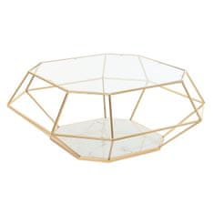 DKD Home Decor Sredinska mizica DKD Home Decor Glamour Golden Metal Crystal 100 x 100 x 41 cm