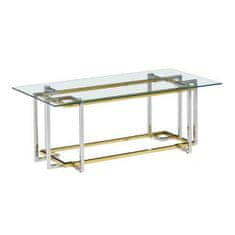 NEW Table DKD Home Decor Dvobarvna Kristal Jeklo 100 x 100 x 45 cm