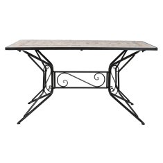 Miramarket Table DKD Home Decor Siva Zunanjost 140 x 70 x 75,5 cm Keramika Železen