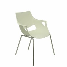 BigBuy Reception Chair Torrenueva P&C 1 White (3 uds)