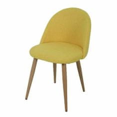 BigBuy Jedilni stol Cole Metal Yellow (53 x 54 x 76 cm)