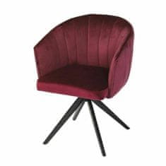 BigBuy Jedilni stol Manon burgundski velur (61,5 x 61 x 79,5 cm)