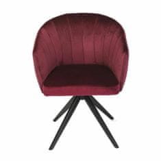 BigBuy Jedilni stol Manon burgundski velur (61,5 x 61 x 79,5 cm)