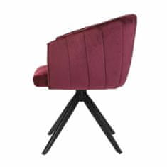 BigBuy Jedilni stol Manon burgundski velur (61,5 x 61 x 79,5 cm)