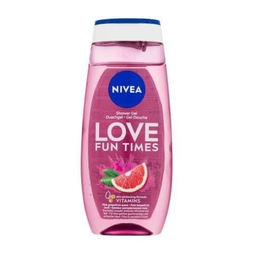 Nivea Love Fun Times osvežilen gel za prhanje z vonjem grenivke