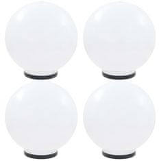Vidaxl LED okrogle svetilke 4 kosi krogle 40 cm PMMA