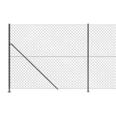 Vidaxl Mrežna ograja s prirobnico antracit 1,8x25 m