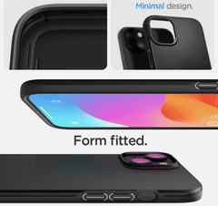 Spigen Thin Fit črn tanek ovitek za iPhone 15