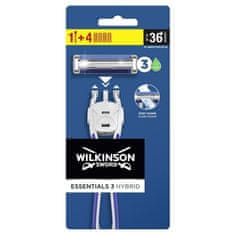 Wilkinson Sword Essentials 3 Hybrid moški brivnik + 4 nadomestne glave