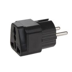 Maclean mce155 46974 adapter za vtičnico uk v vtičnico eu univerzalni črn