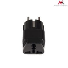 Maclean mce155 46974 adapter za vtičnico uk v vtičnico eu univerzalni črn