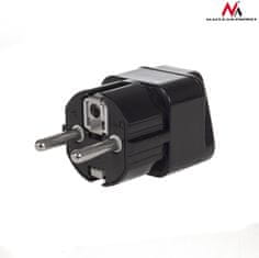 Maclean mce155 46974 adapter za vtičnico uk v vtičnico eu univerzalni črn