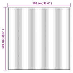 Vidaxl Preproga kvadratna siva 100x100 cm bambus