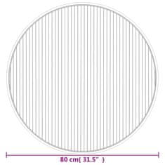 Vidaxl Preproga okrogla siva 80 cm bambus