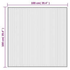 Vidaxl Preproga kvadratna temno rjava 100x100 cm bambus