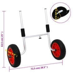 Vidaxl Voziček za kajak snemljiv 100 kg aluminij