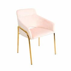 DKD Home Decor Stol DKD Home Decor Pink Polyester Metal (59 x 60 x 83 cm)