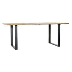 DKD Home Decor Jedilna miza DKD Home Decor Natural Black Metal Mango wood (200 x 100 x 76 cm)