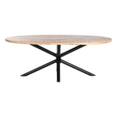 DKD Home Decor Jedilna miza DKD Home Decor Natural Black Metal Mango wood 200 x 100 x 76 cm