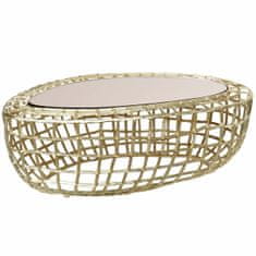 DKD Home Decor Sredinska miza DKD Home Decor Kovina Kristal MDF Les (107 x 61 x 38 cm)