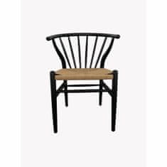 DKD Home Decor Jedilni stol DKD Home Decor Black Multicolor 57 x 47 x 80 cm