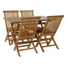 DKD Home Decor Garnitura mize s 4 stoli DKD Home Decor 120 x 70 x 75 cm Teak 90 cm (5 kosov)