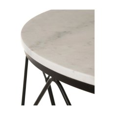 BigBuy Sredinska miza 80 x 80 x 46 cm Kovinski marmor 2 enoti