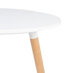 BigBuy Jedilna miza lesena bela 60 x 60 x 74 cm DMF