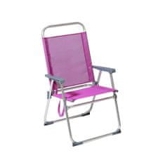 BigBuy Stol za plažo S1127020 Vijolični aluminij 22 mm 52 x 56 cm (52 x 56 x 92 cm)